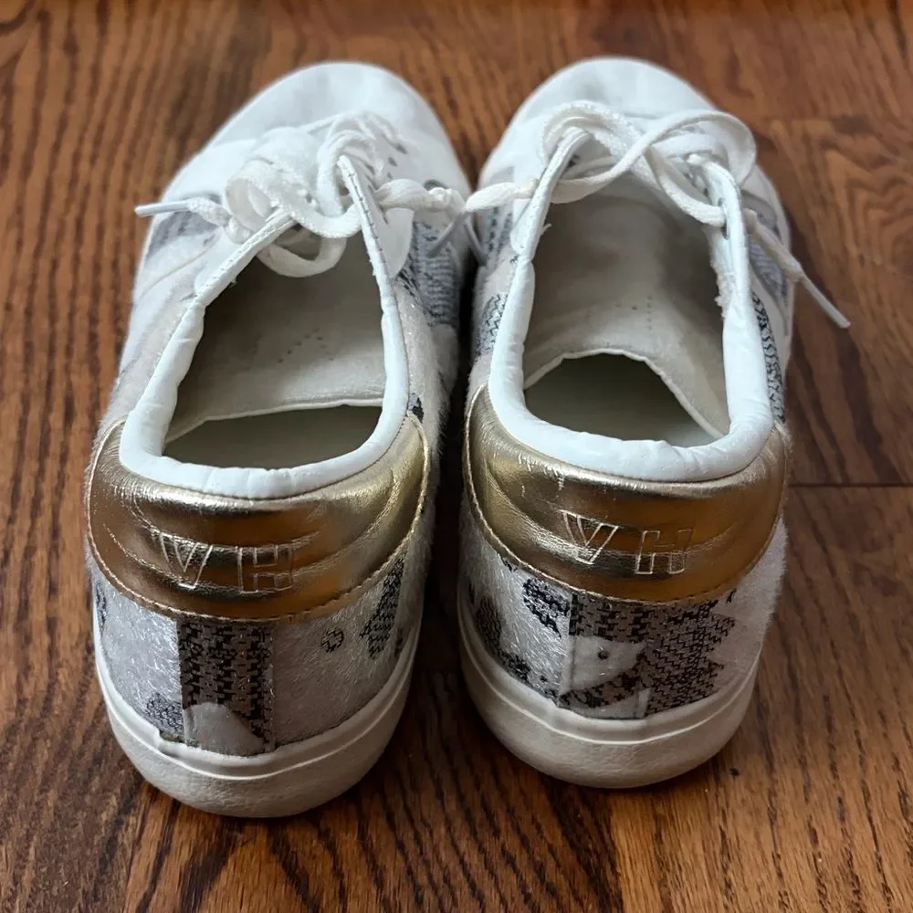 VINTAGE HAVANA Dina Sneaker Suede and Calf Hair Size 11 New without Box